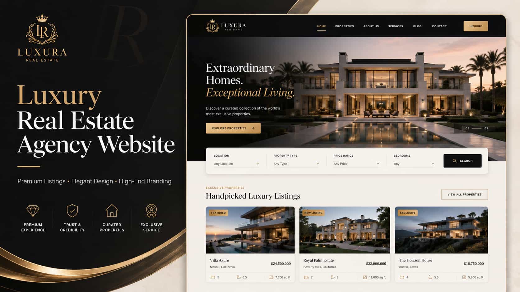 Luxury Real Estate Agency Website